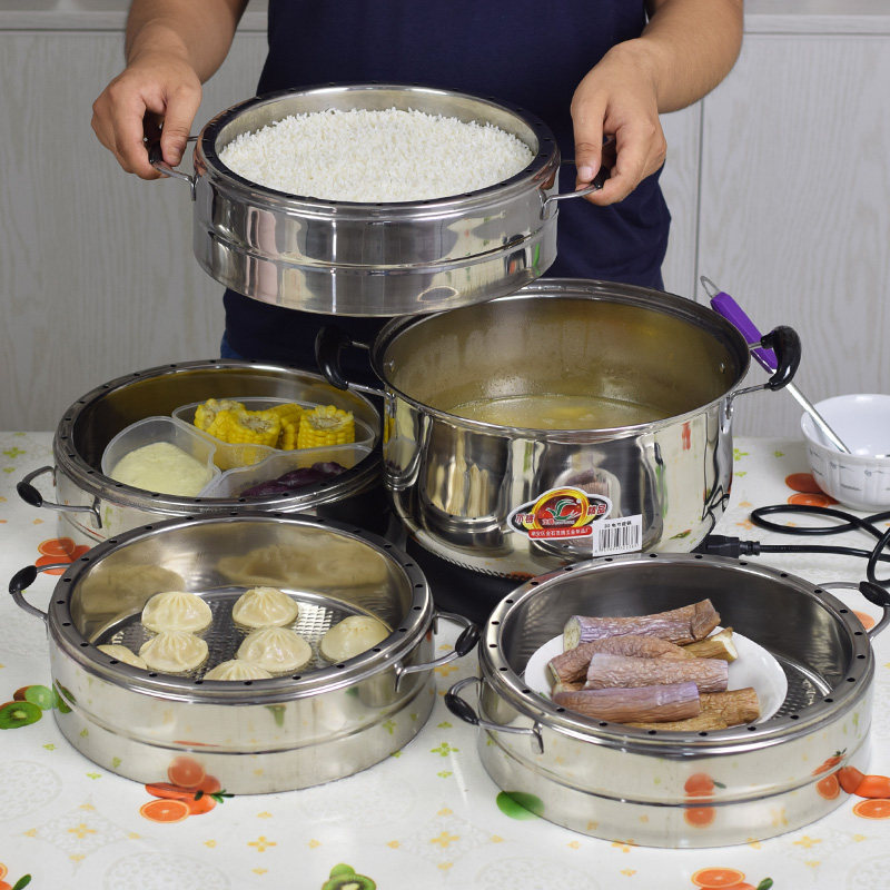 电蒸锅蒸饭锅多功能家用蒸汽锅大容量三层多层煮饭蒸菜电蒸笼商用