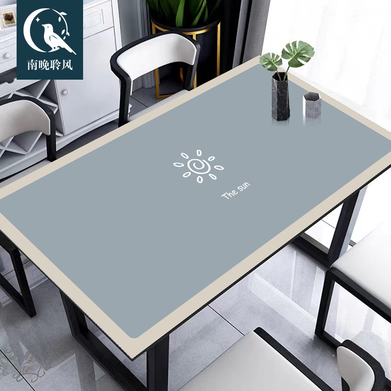 高级感软硅胶餐桌垫防水防油皮革桌布家用可擦洗桌垫防烫茶几垫子,居家布艺,桌布,淘宝优惠券,粉丝福利购,淘宝优惠卷