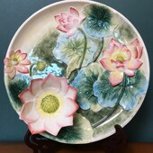 饰摆盘礼品 饰盘点心盘蘸料碗工艺装 方亚陶瓷中式 好运莲莲莲花大装