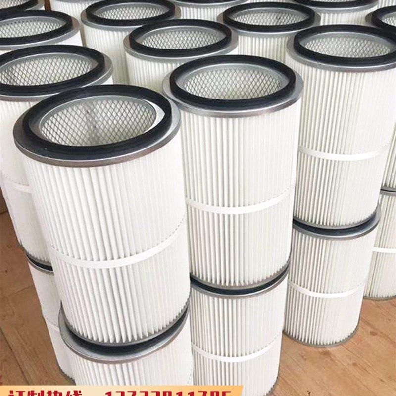 工业除尘滤芯螺杆滤筒 粉末回收除尘器 防静电喷塑覆膜抛丸机滤芯