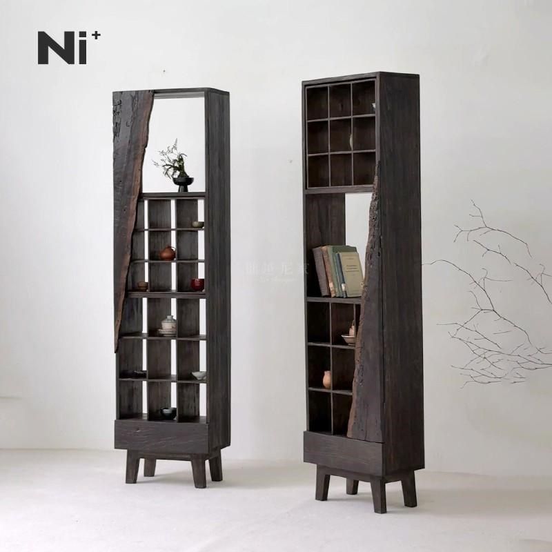 Ni尼家侘寂风博古架实木茶杯架中式多宝阁置物古董架子格架摆件柜,住宅家具,多宝格/博古架,淘宝优惠券,粉丝福利购,淘宝优惠卷