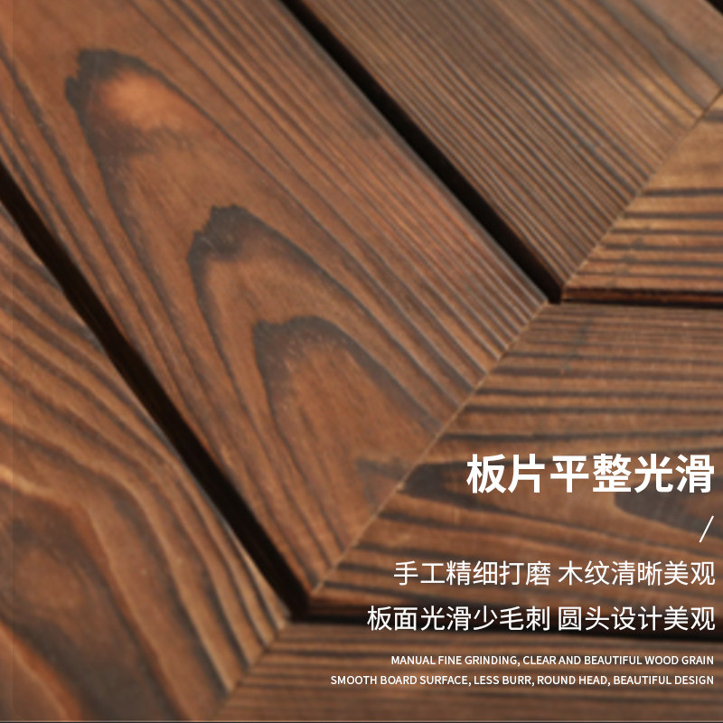 户外休闲桌椅庭院露天带伞组合民宿室外防腐实木院子花园防水桌子