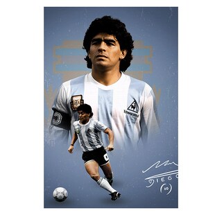 马拉多纳海报球王足球阿根廷怀旧壁纸床头卧室墙贴背胶自粘装饰画