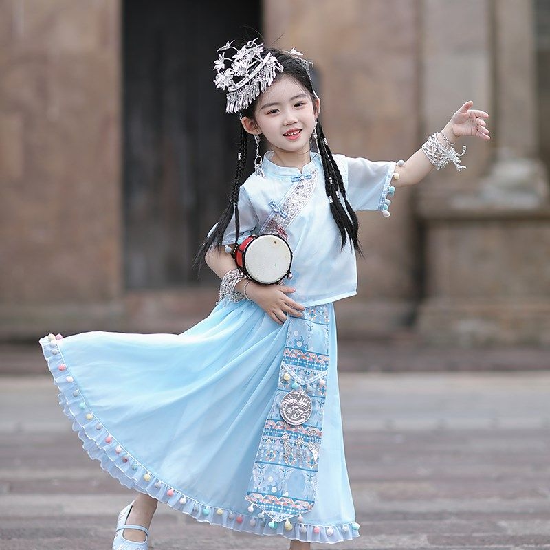 女童少数民族发饰流苏发簪苗族头饰苗银侗族步摇古装汉服配饰腰链,童装/婴儿装/亲子装,发饰,淘宝优惠券,粉丝福利购,淘宝优惠卷