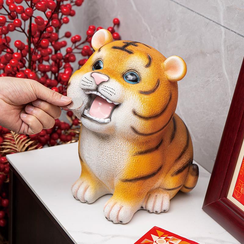 生肖虎年存钱罐大号老虎储蓄罐只进不出可取储钱罐大容量春节礼品