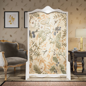 饰客厅玄关入户抽象艺术定制移动遮挡座屏 实木屏风隔断装 美式 欧式