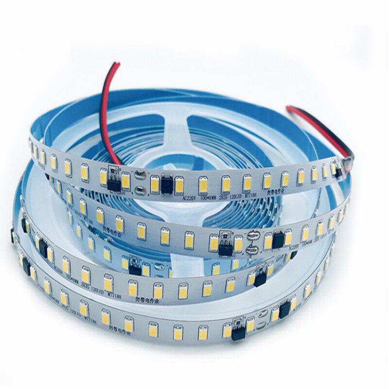 高压220v灯带自粘背景墙装饰线性灯铝槽展柜线条灯贴片led软灯条