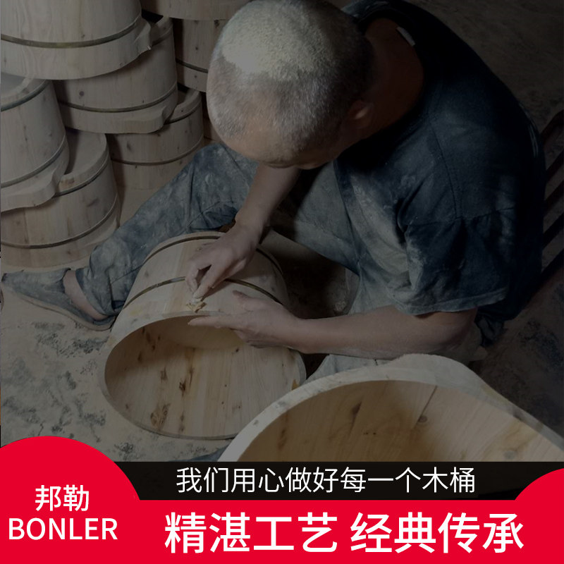 实木足浴盆泡脚木桶40cm泡脚桶过小腿洗脚盆家用保温脚桶养生木质