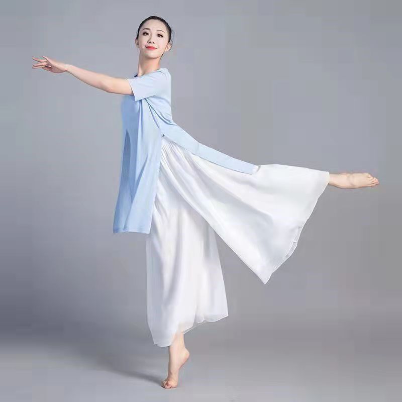 高腰雪纺阔腿裤女透气裙裤长款显瘦松紧腰半身裤群女夏百搭舞蹈裤