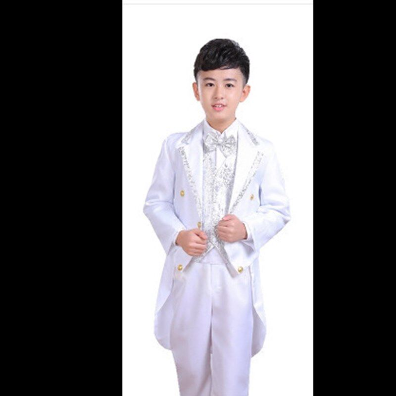 六一儿童燕尾服钢琴演奏男童舞台主持礼服套装演出服结婚花童