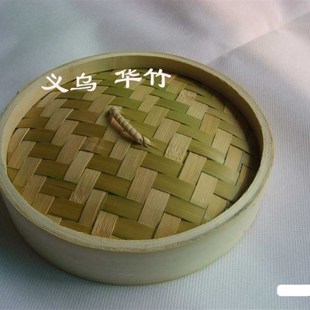 包邮毛竹蒸笼楠竹制蒸笼手工蒸锅包子小笼屉 外径21厘米2层1盖