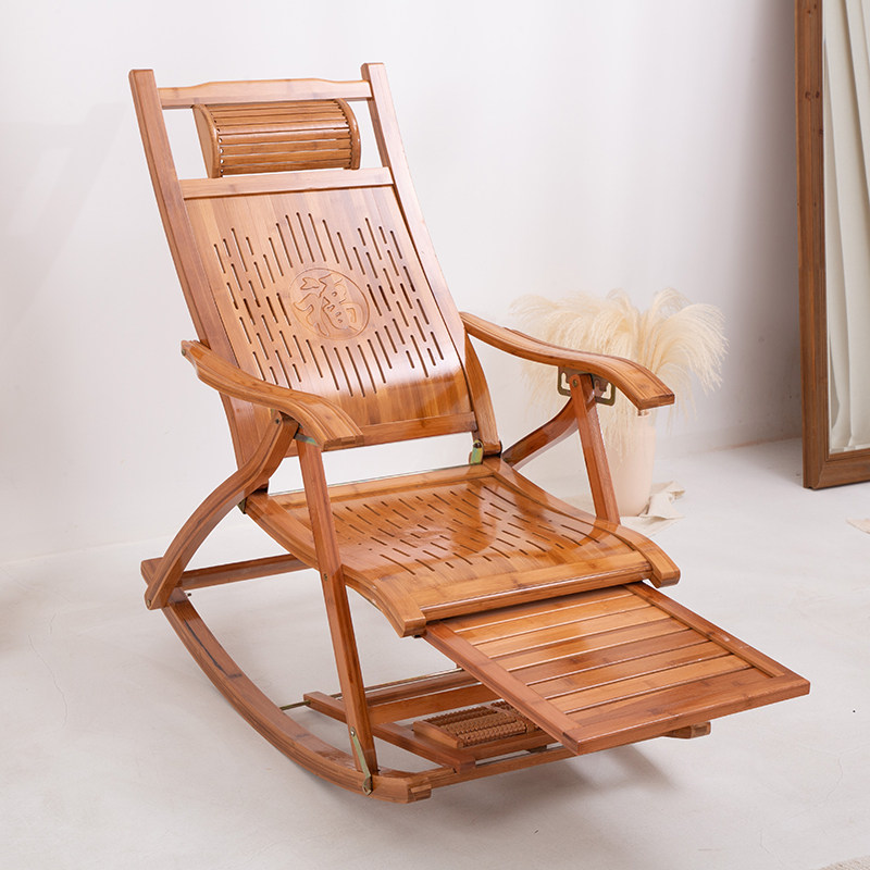 摇摇椅大人折叠躺椅休闲懒人单沙发午睡逍遥椅阳台老人竹摇椅家用,住宅家具,摇椅,淘宝优惠券,粉丝福利购,淘宝优惠卷