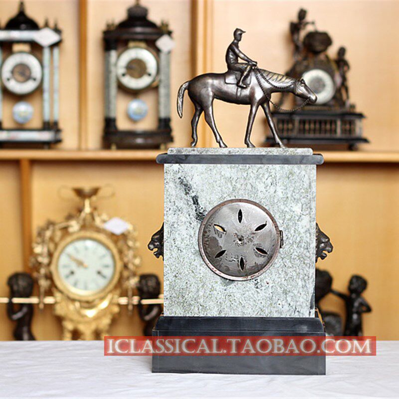 钟表 仿古钟 座钟 古典钟表 机械钟  欧式铜铸理石行者钟