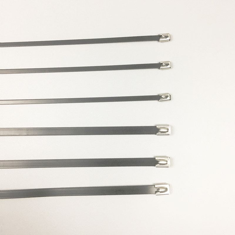 包塑金属扎带5.6*400mm 黑色不锈钢船用扎带 绝缘防腐蚀绑带 裹塑