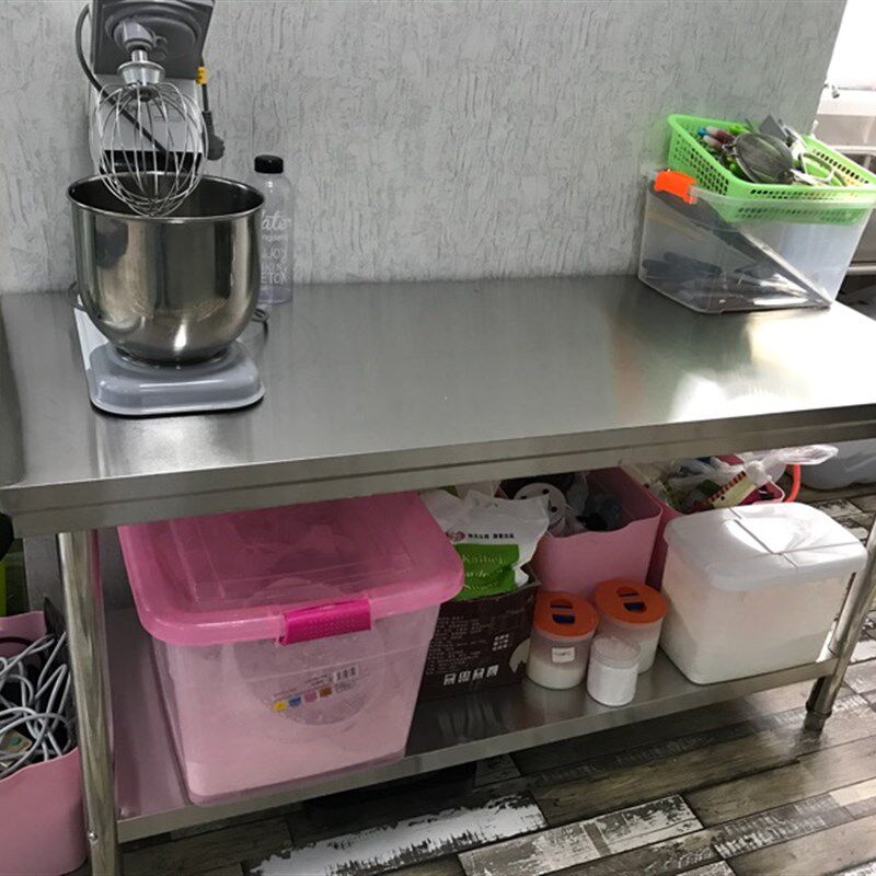不锈钢工作台厨房专用桌饭店厨房酒店操作台打荷台面桌长方形80高