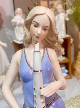 创意女孩陶瓷摆件家居客厅酒柜房间少女心装饰品新结婚礼物送新人