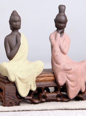 创意新中式无相紫砂禅意家居装饰办公饰品茶具配件茶宠摆件