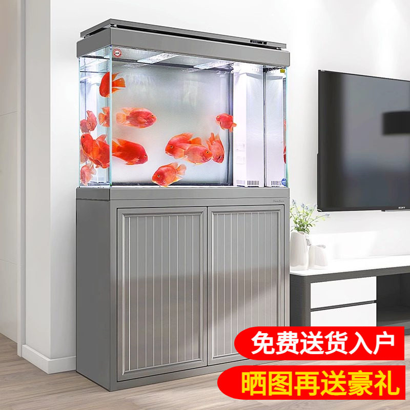 森森鱼缸客厅大型底过滤水族箱家用生态玻璃鱼缸落地屏风缸免换水
