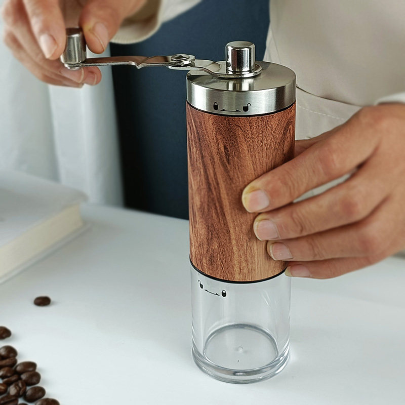 复古手摇磨豆机咖啡豆研磨机可调粗细304不锈钢咖啡磨粉器便携式