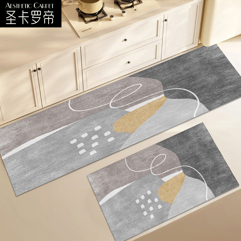 厨房吸水地垫门口软垫子家用轻奢防滑防油脚垫可擦免洗矽藻泥地毯,居家布艺,厨房地垫,淘宝优惠券,粉丝福利购,淘宝优惠卷