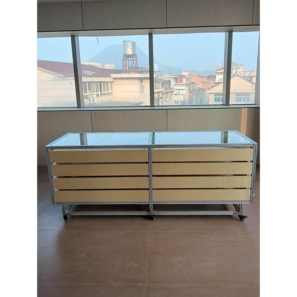 商场展示柜集装箱现代简约铝型材岛店配件店岛展示桌展示柜