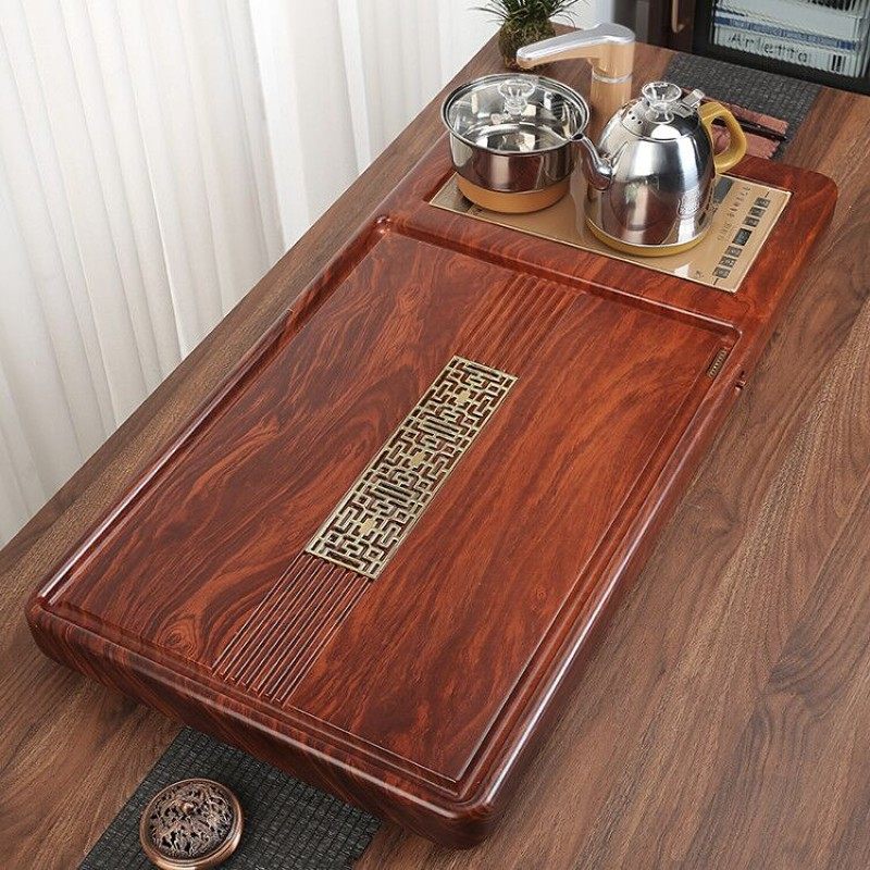 黑檀木茶盘实木茶具套装带电磁炉全自动一体家用功夫茶台托盘茶海,餐饮具,茶盘,淘宝优惠券,粉丝福利购,淘宝优惠卷