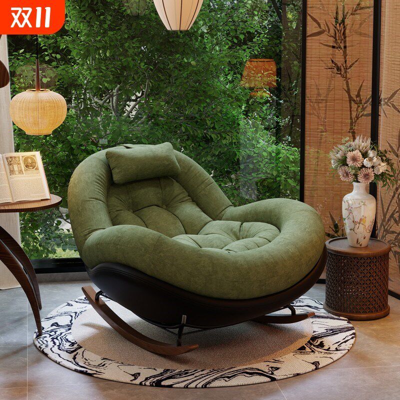 摇摇椅躺椅家用休闲椅单人沙发2025新款客厅阳台懒人沙发椅可睡觉