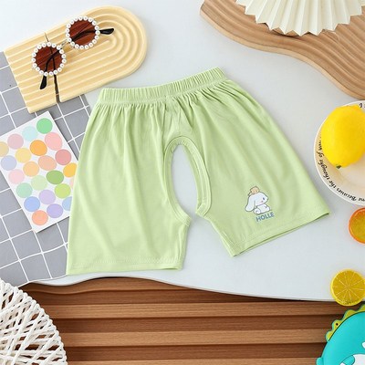 婴儿短裤夏季薄款外穿男女宝宝开裆五分裤夏天1一2岁婴幼儿叉叉裤