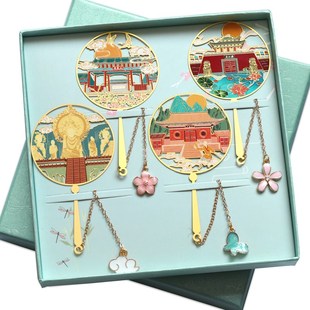 河南特色景点书签龙门石窟开封府万岁山金属文创学生用伴读纪念品