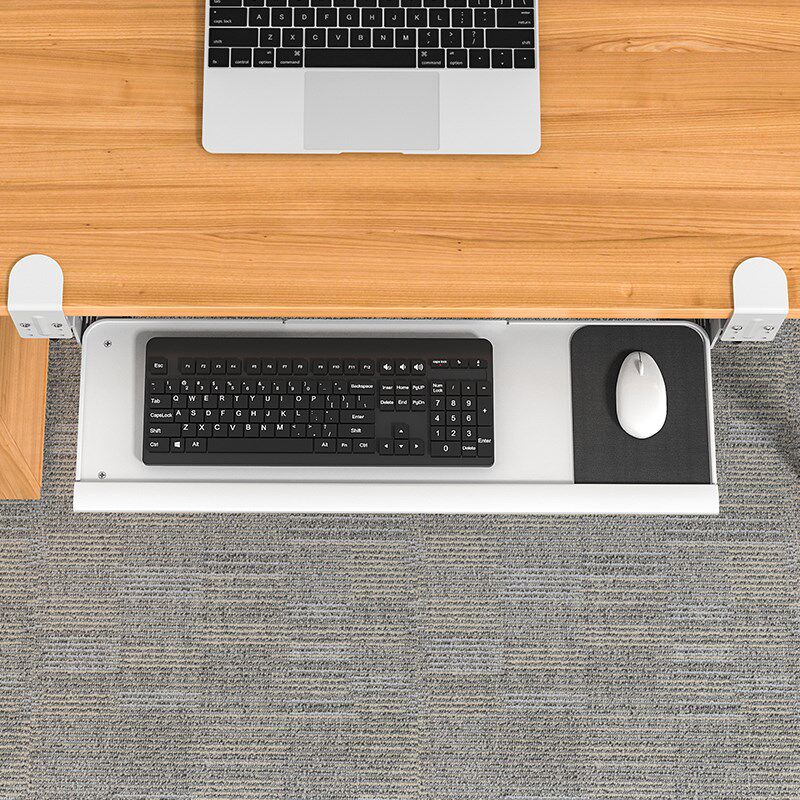 键盘托架桌下免打孔抽屉托盘电脑桌面延长滑轨加装支架书桌鼠标架