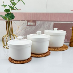 一人食小炖盅陶瓷炖蛊隔水炖2人份家用炖燕窝的汤蛊内胆蒸蛋羹碗