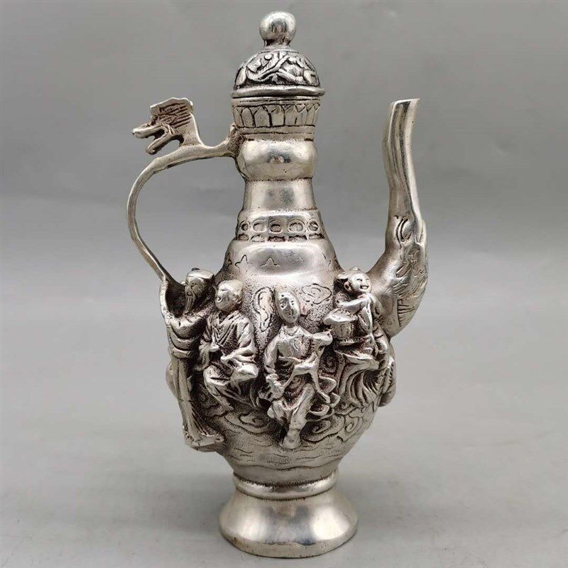 古玩铜器摆件纯铜壶水壶茶壶酒壶仿古八仙壶家居装饰工艺礼品收藏