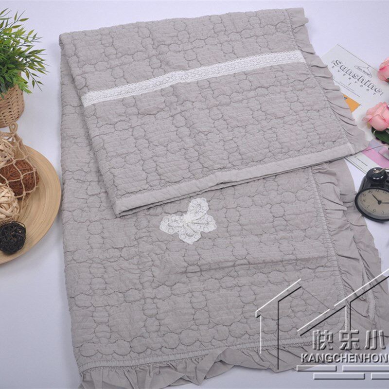 韩国竹纤维绗缝儿童婴儿被子春秋空调被四季通用被单人可机洗薄款