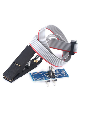 SOP16转DIP8夹配蓝板BIOS烧写线IC测试线刻录座CH341A通用程序设