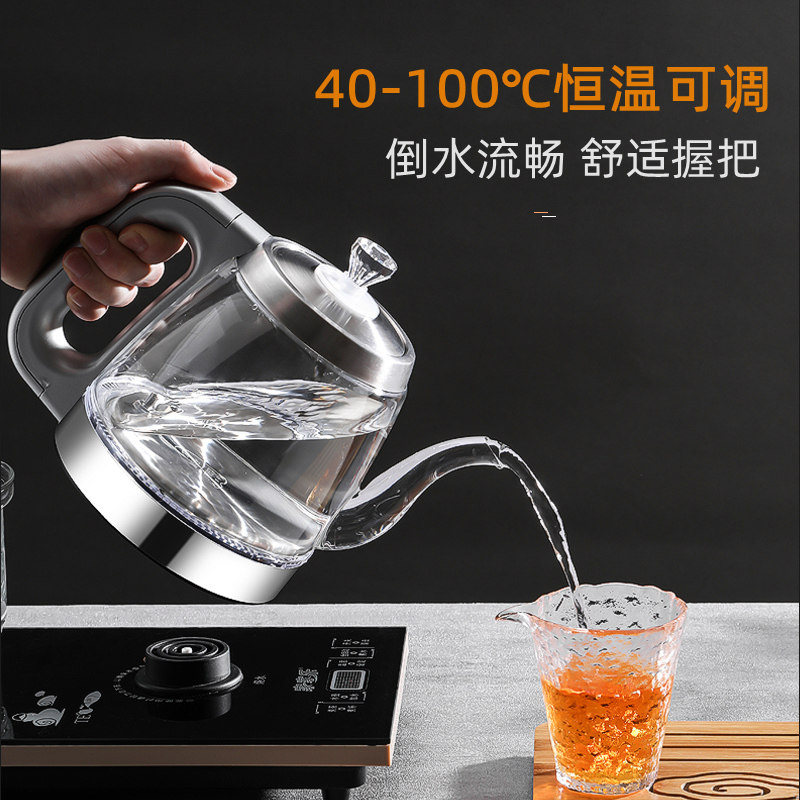 茶台烧水壶茶具嵌入式泡茶热水壶茶桌自动上水一体电磁炉煮茶器