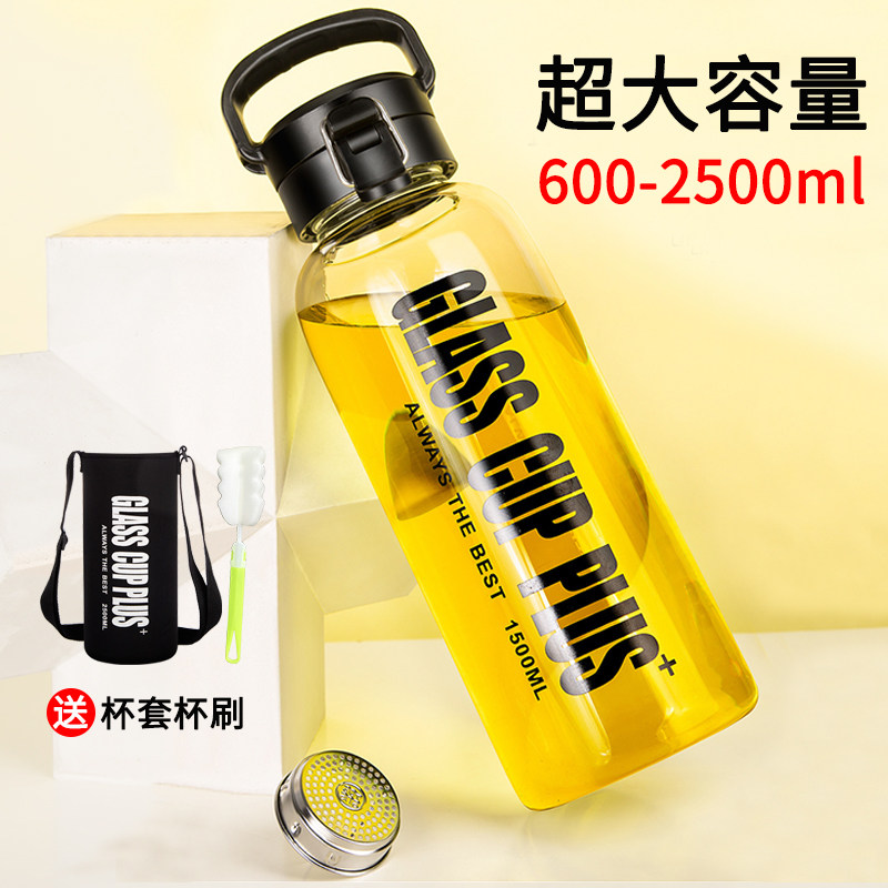 玻璃杯便携大容量水瓶2026新款女茶水分离泡茶杯家用喝水杯子男款