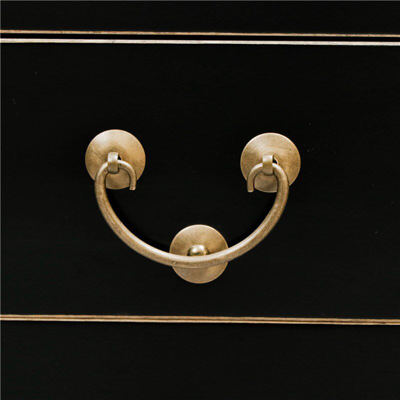 新中式仿古实木衣柜 黑漆简约装饰卧室储物大柜收纳柜古典家具