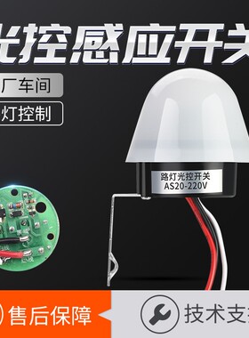 光控开关220V户外感光智能自动亮光防雨路灯感应开关控制器AS-20