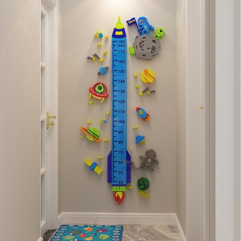 身高墙贴纸卧室装饰儿童测量尺可移除卡通宝房间布置3d立体亚克力,家居饰品,软装墙贴,淘宝优惠券,粉丝福利购,淘宝优惠卷