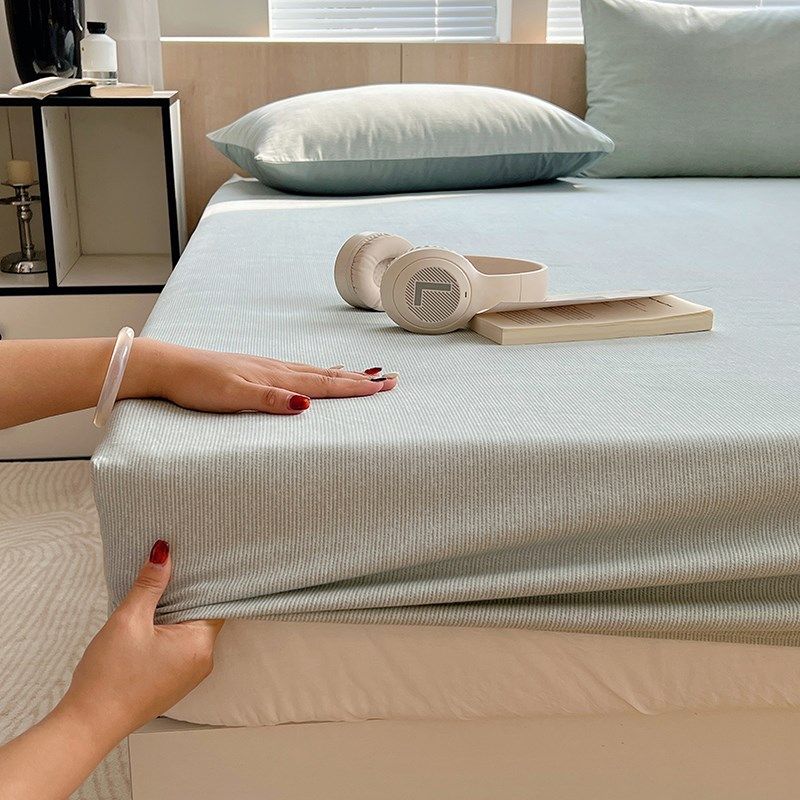 纯棉磨毛床笠单件加厚全棉床罩四季通用2024新款席梦思床垫保护套,床上用品,床笠,淘宝优惠券,粉丝福利购,淘宝优惠卷