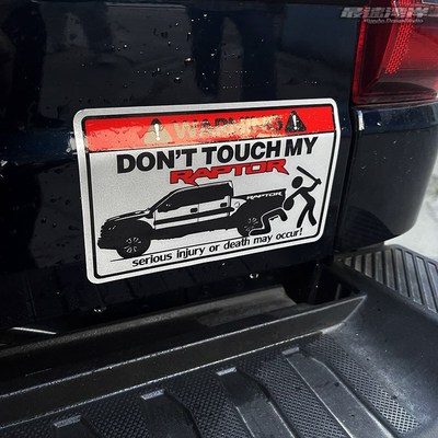 欧美风格适用于猛禽raptor个性反光警示车贴 不要碰我的RAPTOR