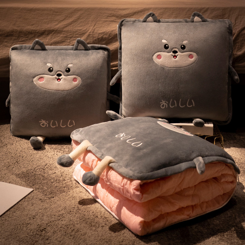 抱枕被子两用毯子二合一办公室午睡枕头多功能折叠空调被汽车靠枕,居家布艺,抱枕被,淘宝优惠券,粉丝福利购,淘宝优惠卷