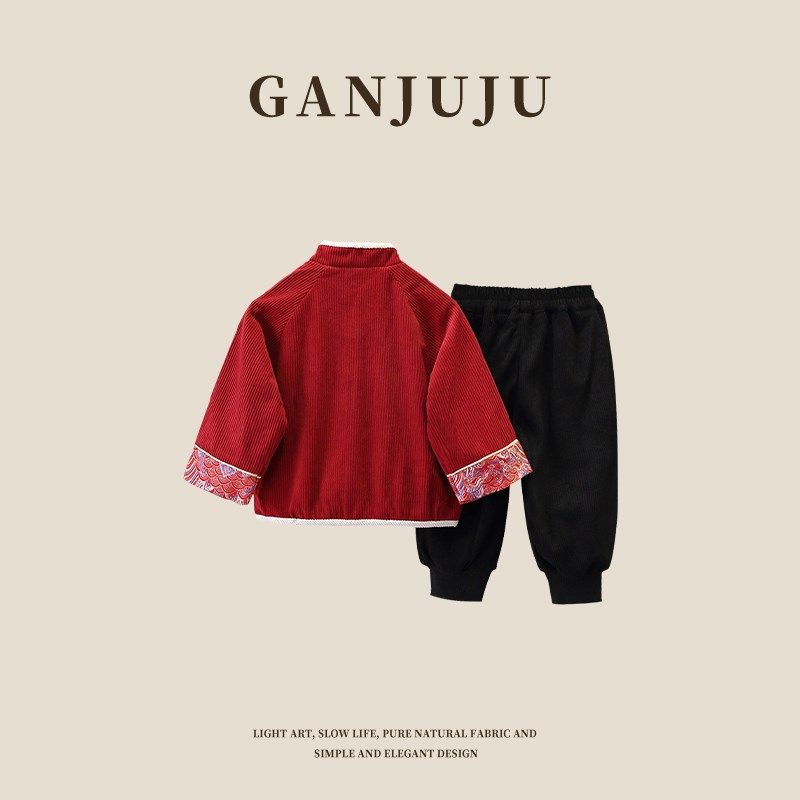 汉服男童套装中国风童装儿童唐装春秋宝宝周岁礼服古装抓周服纯棉,童装/婴儿装/亲子装,汉服,淘宝优惠券,粉丝福利购,淘宝优惠卷