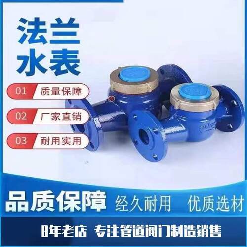 法兰水表 大口径旋翼式数字卧式机械自来水专用冷水热水表DN50 65
