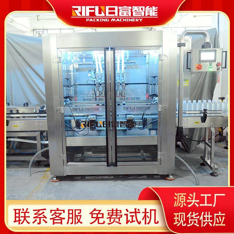 自动装奶茶溢流式灌装机饮料水剂类易起泡液体灌装设备