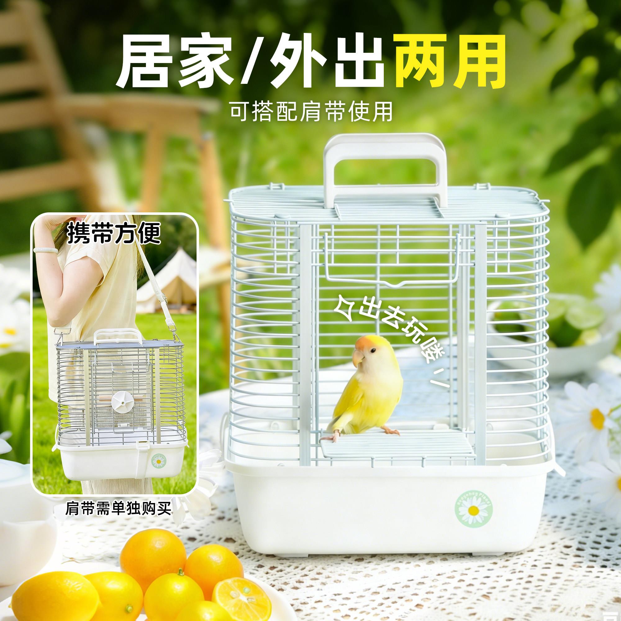 时尚耐用刺星球云梯外带笼横线鹦鹉外出笼鸟笼蜜袋鼯手提笼