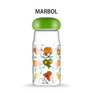 marbol创意玻璃杯小众设计高颜值耐高温fruit emotions水杯便携女