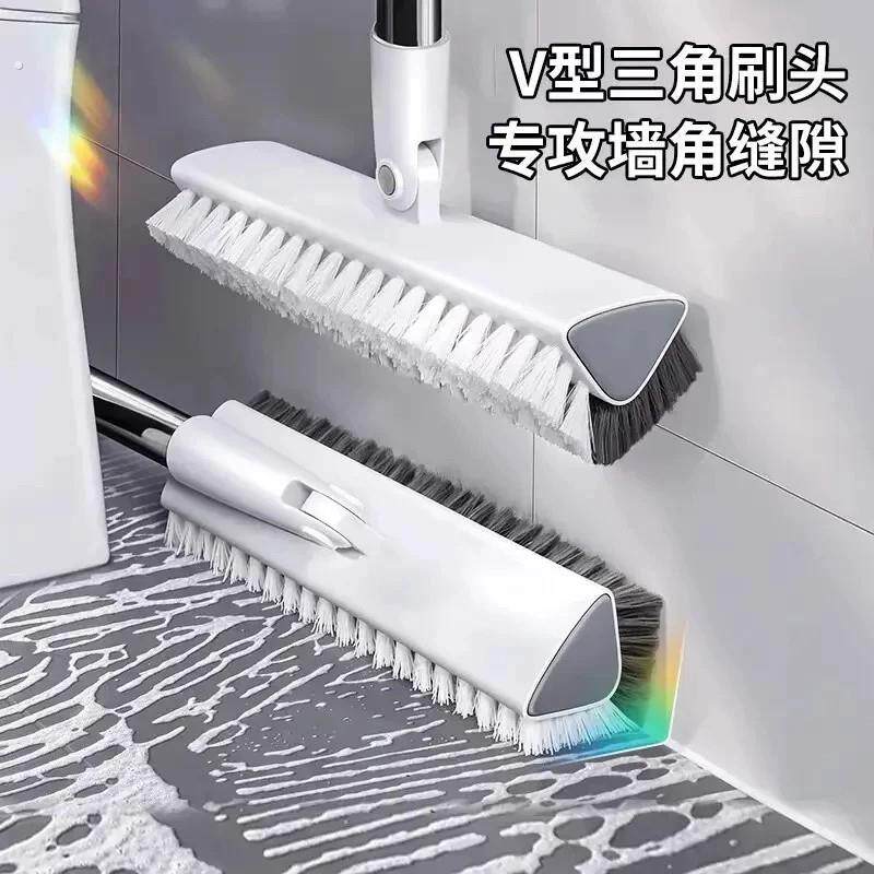 刷子卫生间清洁刷地神器厕所浴室多功能缝隙长柄硬毛地板刷
