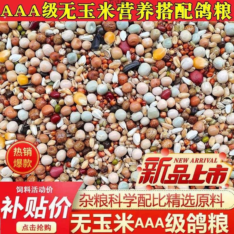 鸽粮高赛鸽信鸽子喂食物小鸽子粮食幼鸽便宜玉米通用型水洗鸽粮厂