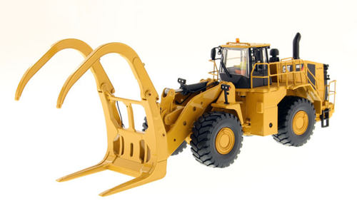 DM CAT 1:50卡特988K轮式装载机抓木搬运模型合金摆件礼品85917